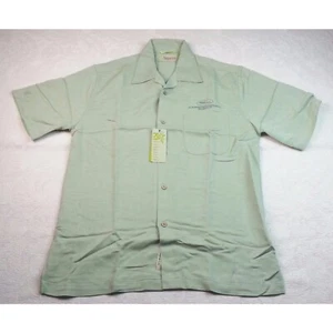 NWT Men's Cubavera Hawaiian Shirt Embroidered Chaparral Boats Green size S Small - Picture 1 of 8