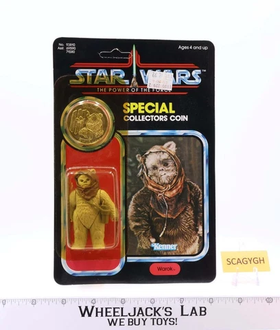 Warok W/Coin 92 Back Star Wars POTF 1984 Kenner Action Figure NEW MOSC SEALED Cover