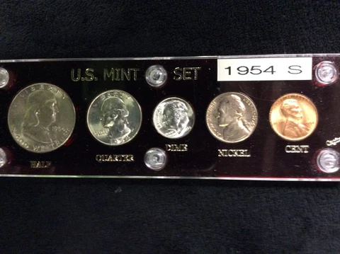 1954 S  Mint Set - in Capital Plastics Display - all AU-BU *****SUPER SALE****** Cover