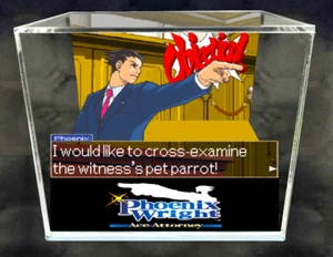 Phoenix Wright Ace Attorney - 3D Cube Handmade Diorama - VideoGames - Shadowbox - Picture 1 of 1