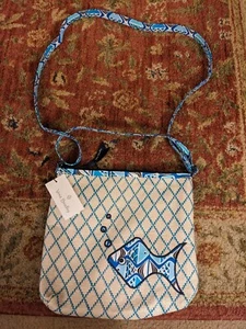 NEW Vera Bradley Cross Body Beach Bag Go Fish Purse/Handbag - Picture 1 of 5