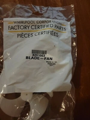 Ventilador de cuchilla Whirlpool 8201663 OEM 8201663 Foto 1 de 2