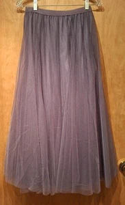 Gonna lunga in tulle viola lavanda nuova con etichetta Sm To Med foderata da ChicWish - Foto 1 di 3