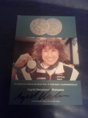 Ingrid Haralamow-Raimann Olympiazweite/Kanusport -Originalautogramm- - Bild 1 von 2