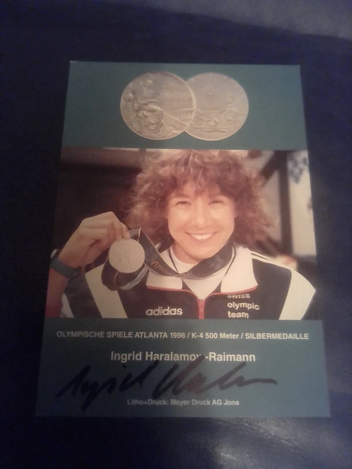 Ingrid Haralamow-Raimann Olympiazweite/Kanusport -Originalautogramm- - Bild 1 von 2