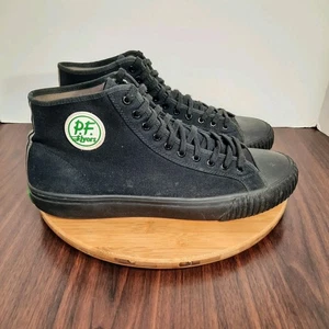 PF Flyers Edición Sandlot Para Hombres Talla 14 Zapatos Negro Lona Zapatillas Altas  - Imagen 1 de 10