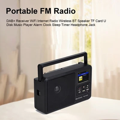 HanRongDa CS-806 Portable FM Radio DAB+ Receiver WiFi Internet Radio MQBR SKXL - Image 1 of 4
