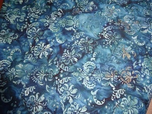 Nice feeling Dark blue w/ brown fabric 3 1/3 yards x 42" shirts or quilts ? - Picture 1 of 3
