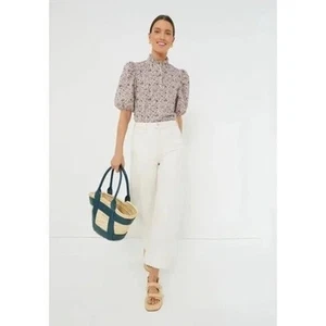 Hyacinth House by Tuckernuck Blush Floral Florence Blouse Shirt - Picture 1 of 9