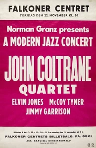 John Coltrane 1962 Copenhagen, Denmark Framed Concert Poster - Picture 1 of 2