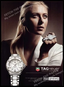 Tag Heuer 2010s Magazine Print Advertisement 2013 Maria Sharapova Watch - Picture 1 of 1