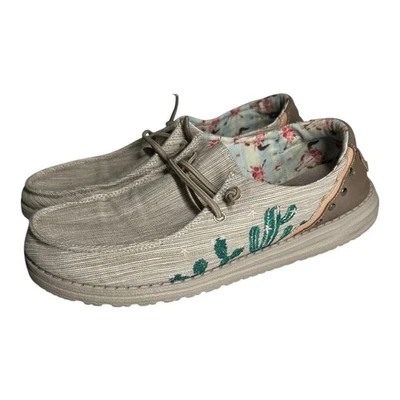 Hey Dude Wendy Rodeo Cactus Floral Lined Slip On Casual Shoes Women US 9 EU 40 - Image 1 of 4