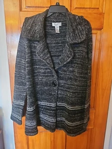 Nine West Jeans Damen Strick Wolle Mohair Cardigan Größe 1X dehnbar Neu ohne Etikett  - Bild 1 von 9