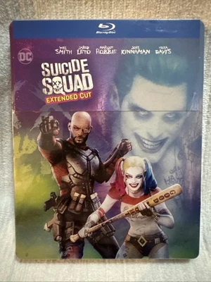 Suicide Squad Steelbook Blu-ray, 2016 Extended Cut Margot Robbie, Will Smith New Foto 1 de 4