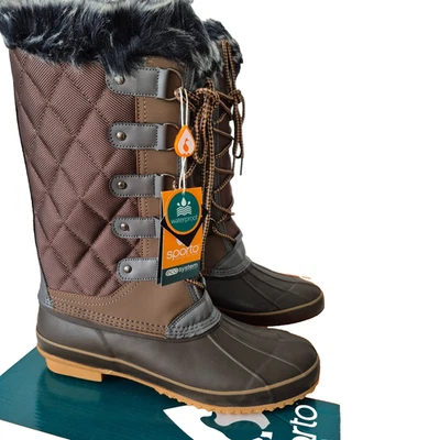 Botas Sporto Duck Mujer 11 Med Chocolate Oliva Termolite Piel Sintética Impermeables Foto 1 de 4