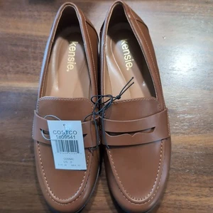 NEW Kensie Penny Loafer Shoes Women US Size 8 Gitty Cognac - Picture 1 of 5