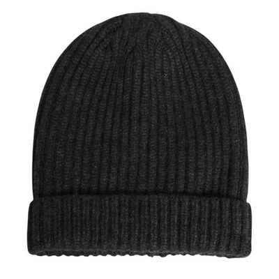 Chapéu Dolce & Gabbana preto cashmere malha gorro masculino Capello 58 / M RRP 470usd - Imagem 1 de 4