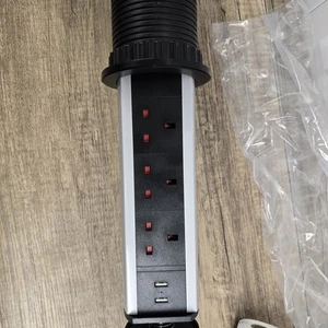 Enchufes Pop Up para Encimeras de Cocina - Cable de Extensión de Torre con Ranuras USB - 3... - Imagen 1 de 4