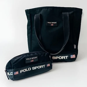 Vintage Polo Sporttasche Ralph Lauren Beuteltasche Handtasche & Kosmetikkoffer Y2K - Bild 1 von 13
