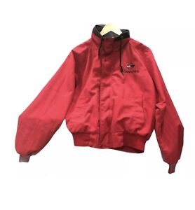 Vintage Corvette Racing Jacket Sz Large Red By California Outerwear Made In USA