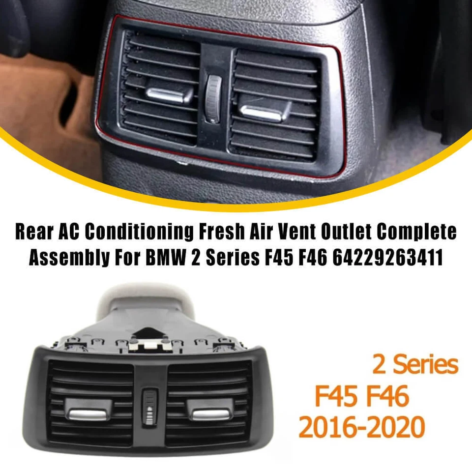 Conjunto de ventilación de salida de aire acondicionado fila trasera 64229263411 para BMW 220i Wagon 2016-2020 Foto 1 de 4