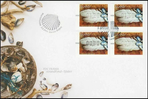 Aland Finland FDC 2015 sea mussels marine life atm shells superb used Cover