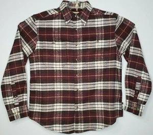 Camicia Gander Mountain Brawny Plaid Borgogna Cotone Flanella Uomo Medium Nuova con etichette - Foto 1 di 8