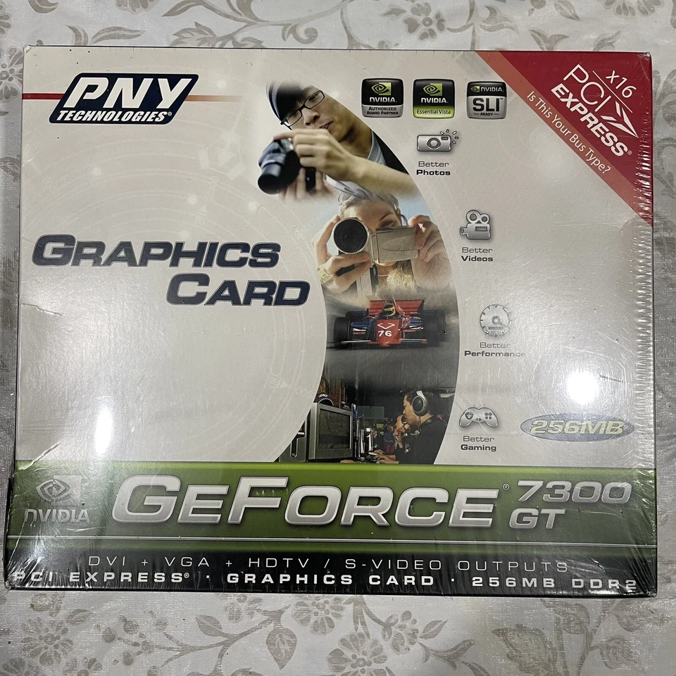 PNY NVIDIA GeForce 7300 GT VCG7300GXPBCUS 256 MB DDR2 PCI Express x16 Video Card - Image 1 of 4