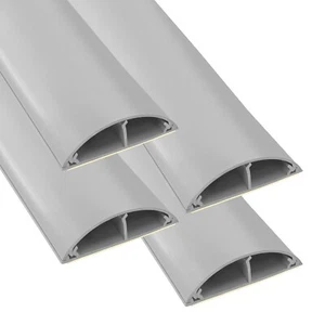 Kabelkanal 4x  1m Fussboden 50 x 12 mm Kabelbrücke selbstklebend TV Boden grau - Bild 1 von 7