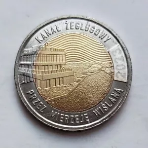 Polonia 5 zl 2023 El Canal Escupidor del Vístula UNC (#9398) - Imagen 1 de 2