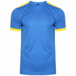 Camiseta azul de alta calidad 100% para hombres / niños Gym Non Branded Workout T-shirt - Imagen 1 de 2