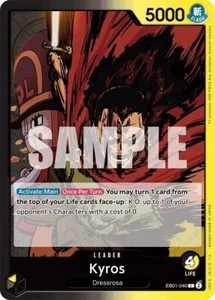 One Piece Extra Booster: EB01 Memorial Collection Kyros LEADER Casi Como Nuevo - Imagen 1 de 1