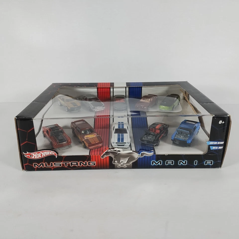 Hot Wheels Mustang Mania Collector Box (Set of 10)