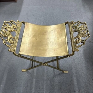 1920-30's GRIFFIN Bench Decorative Steel with Cast Iron Gargoyle Armed Seat - Picture 1 of 13