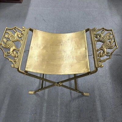 1920-30's GRIFFIN Bench Decorative Steel with Cast Iron Gargoyle Armed Seat - Image 1 of 4