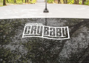 ORIGINAL CRYBABY WAH WAH WHITE DECAL 310mm X 160mm GUITAR VINTAGE STICKER CAR - Picture 1 of 5