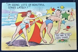 Seeing Lots of Stars Comic Postcard PC 1943 MWM Aurora MO from Florida - Picture 1 of 1