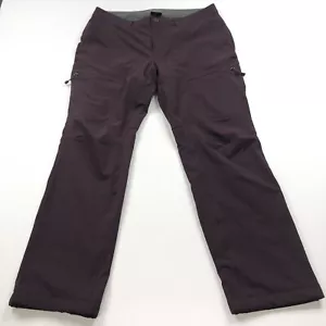 Eddie Bauer Fleece Lined Petite P10 (Fit 34W 28L) Hiking Pants Purple MINT 4706 - Picture 1 of 13