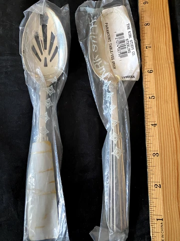 PARAMOUNT BY KIRK STERLING SILVER NEW IN BAGS SERVING SPOON AND SLOTTED  1 BID Cover