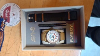 AVI-8 Flyboy Wingman Worldtimer GMT Automatic 41mm White Dial, 6 22mm Strap Inc - Image 1 of 4