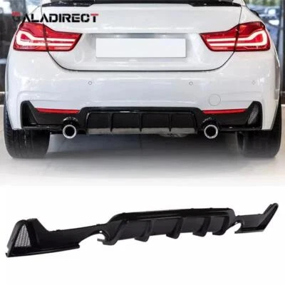 For 2014-2020 BMW F32 F33 F36 428i 435i M Sport Glossy Black Rear Diffuser Lip - Image 1 of 4