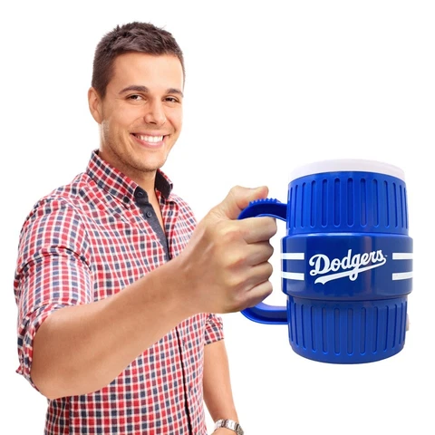 LOS ANGELES DODGERS Water Cooler Mug - Beer Coffee Cup Stein Tailgating Cover