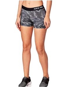 NEW NIKE PRO [XS] Women's 3" COMPRESSION SHORTS-Wolf Grey/Black Print 932118-012 - Picture 1 of 2