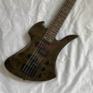 BC Mockingbird Electric Bass Guitar 5 String Grey Burl Top Solid Body in Stock - Picture 1 of 5