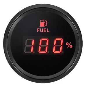 52mm Digital Fuel Gauge 0-190ohm Fuel Tank Level Indicator Gauge Marine Car Boat - Picture 1 of 12