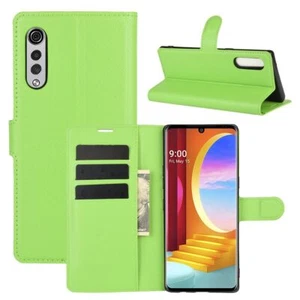 Ochrona Etui na telefon komórkowy do LG Velvet Case Flip Cover Pokrowiec Etui Bumper Zielone Nowe - Zdjęcie 1 z 6