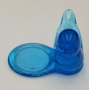 Titan Art Glas Leo Ward blau Glücksvogel Kerzenhalter - Bild 1 von 4