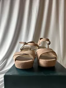 Aerosoles Cosmos Womens Pink Suede Heeled Strappy Sandals Size 9W - Picture 1 of 5