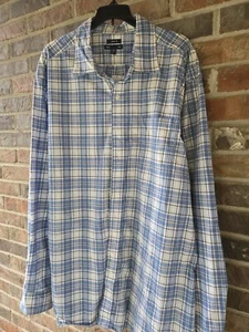 NWT Mens Gap Blue Plaid Longsleeve Shirt. XL. - Picture 1 of 8