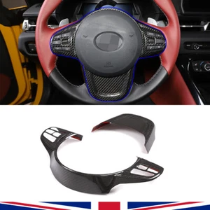 Echt Kohlefaser Lenkrad Verkleidung Rahmen passt für Toyota Supra 2019-2021 - Bild 1 von 11